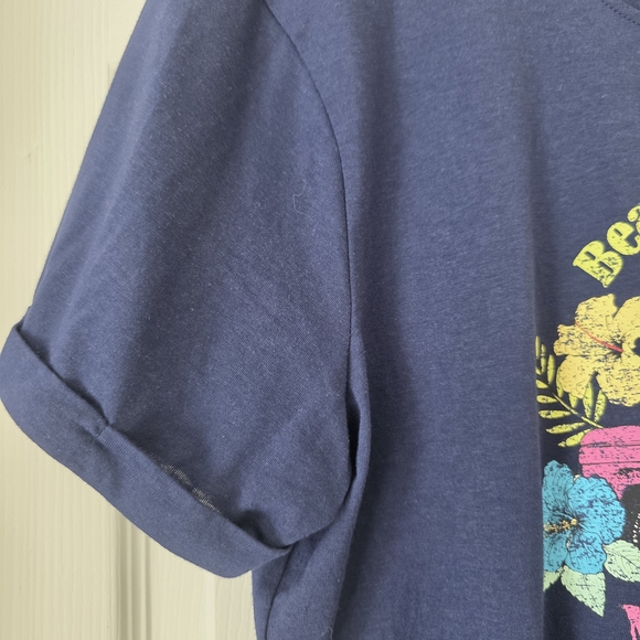 Margaritaville Navy Floral & Pink Trick Graphic Tee - Picture 5 of 8